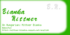 bianka mittner business card